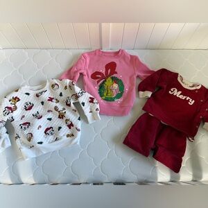 Christmas Disney Grinch 2T Sweatshirt Bundle